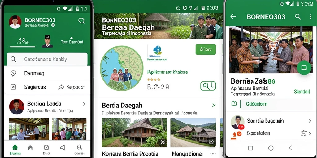 Tampilan antarmuka pengguna BORNEO303 yang bersih dan sederhana.