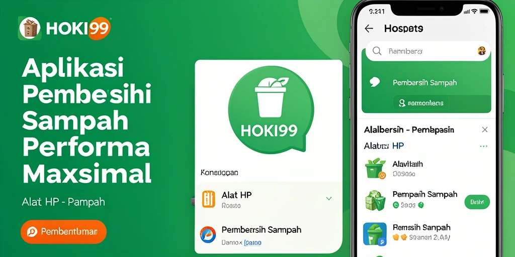 Tampilan antarmuka HOKI99 saat membersihkan sampah.