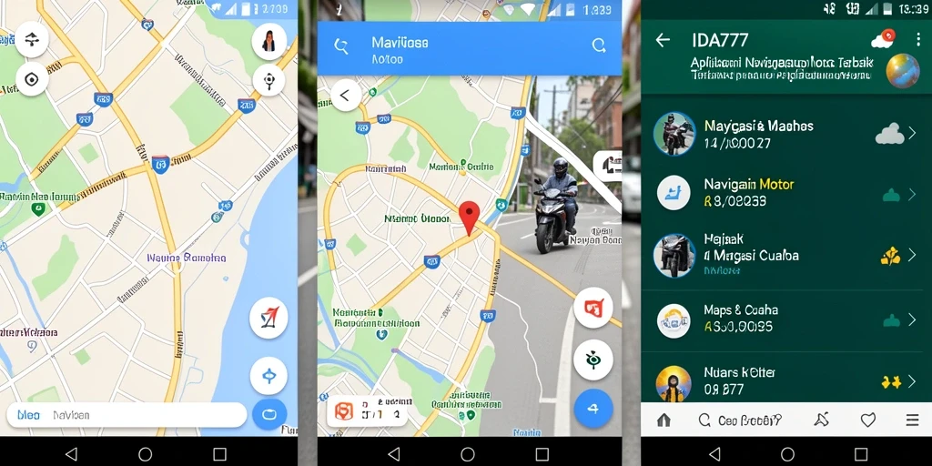 Tampilan antarmuka IDA777 untuk navigasi motor yang intuitif dan informatif.