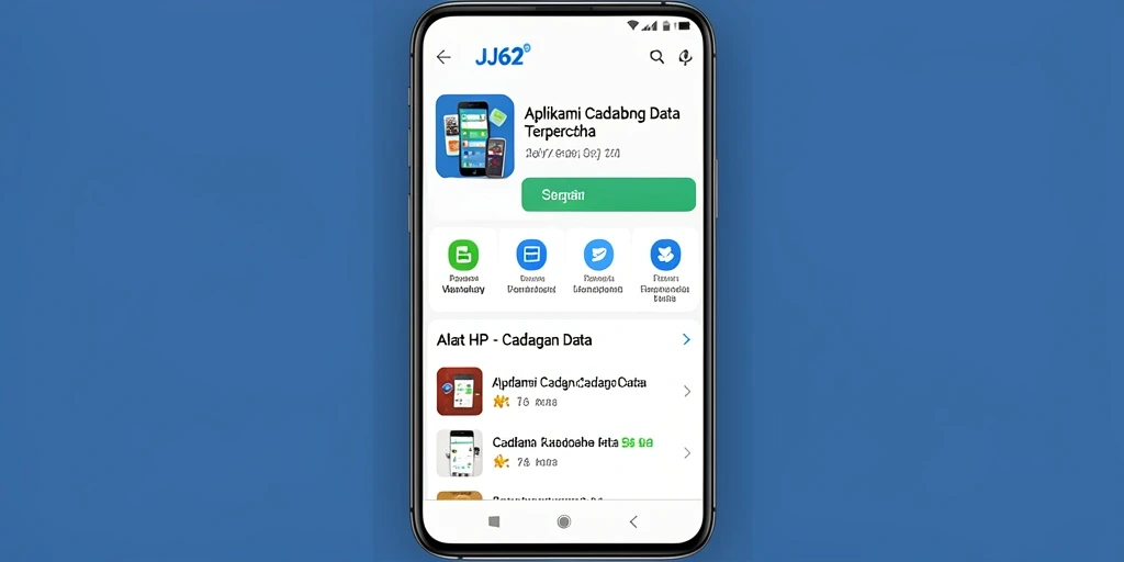 Tampilan antarmuka aplikasi JJ62 yang sederhana dan efisien.